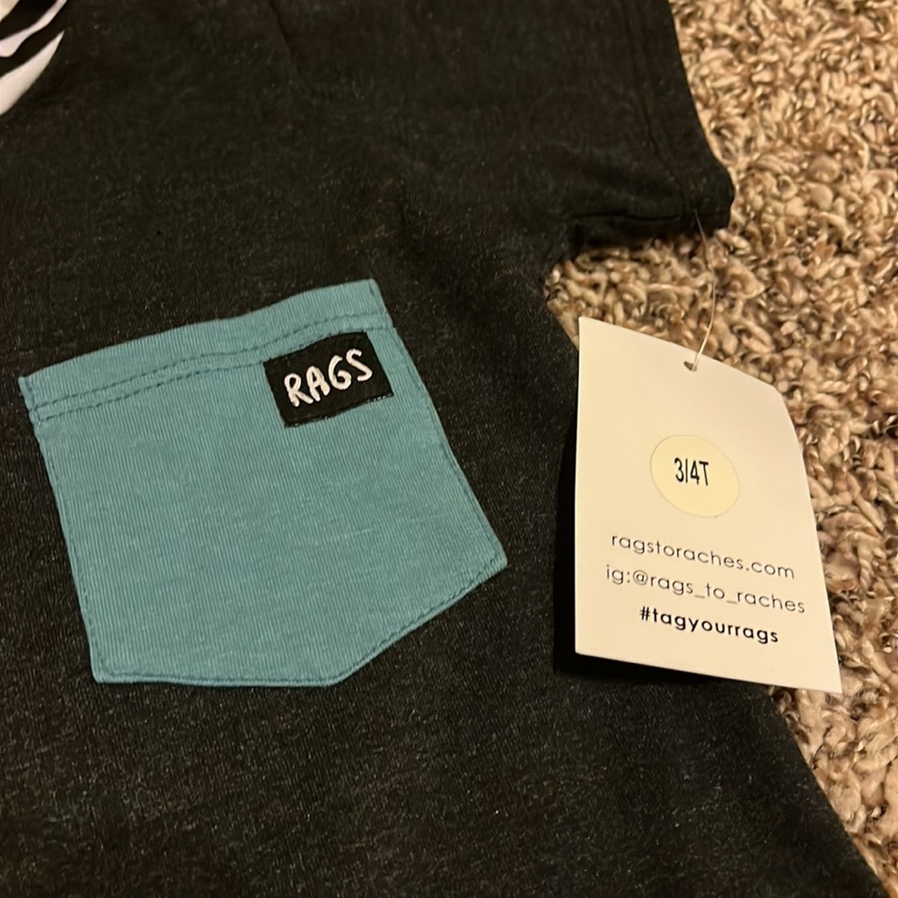 Rags to Raches toddler boy romper - Picture 3 of 3